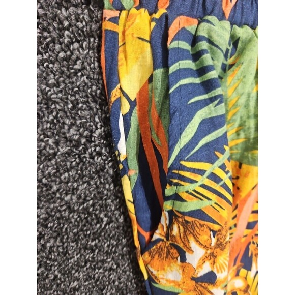 Panama Jack Women's Small Elastic Waist Floral Wide Leg Pants Linen Blend NWT - Picture 9 of 10